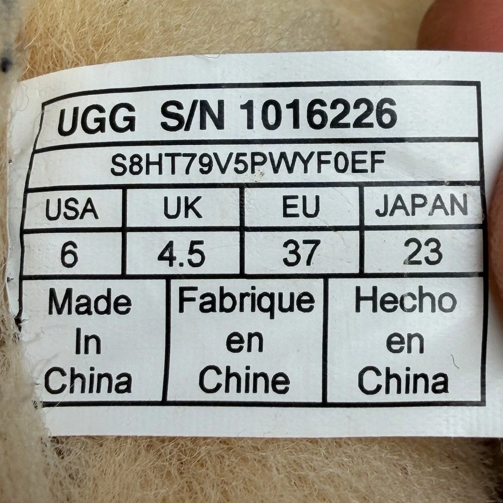 UGG Bailey Button Chestnut Suede Shearling Boots Womens 6 5803